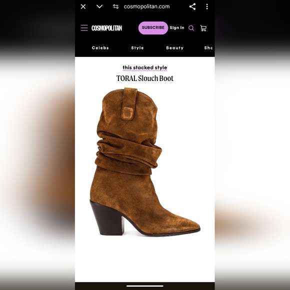 Revolve TORAL Slouch Boot In Brown - Picture 9 of 9